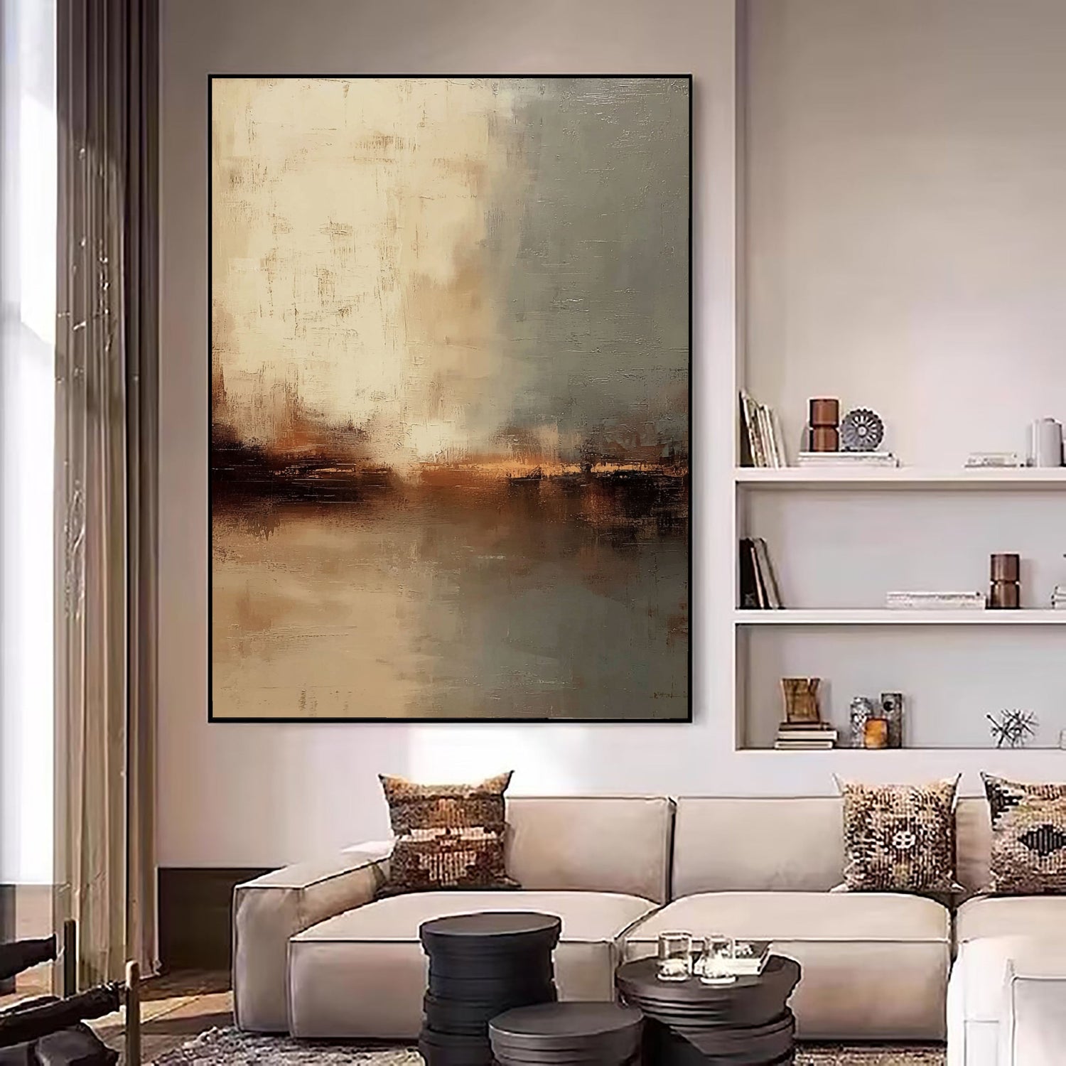 Impressionist Art | Misty Horizon Glow Floral Canvas Wall Art