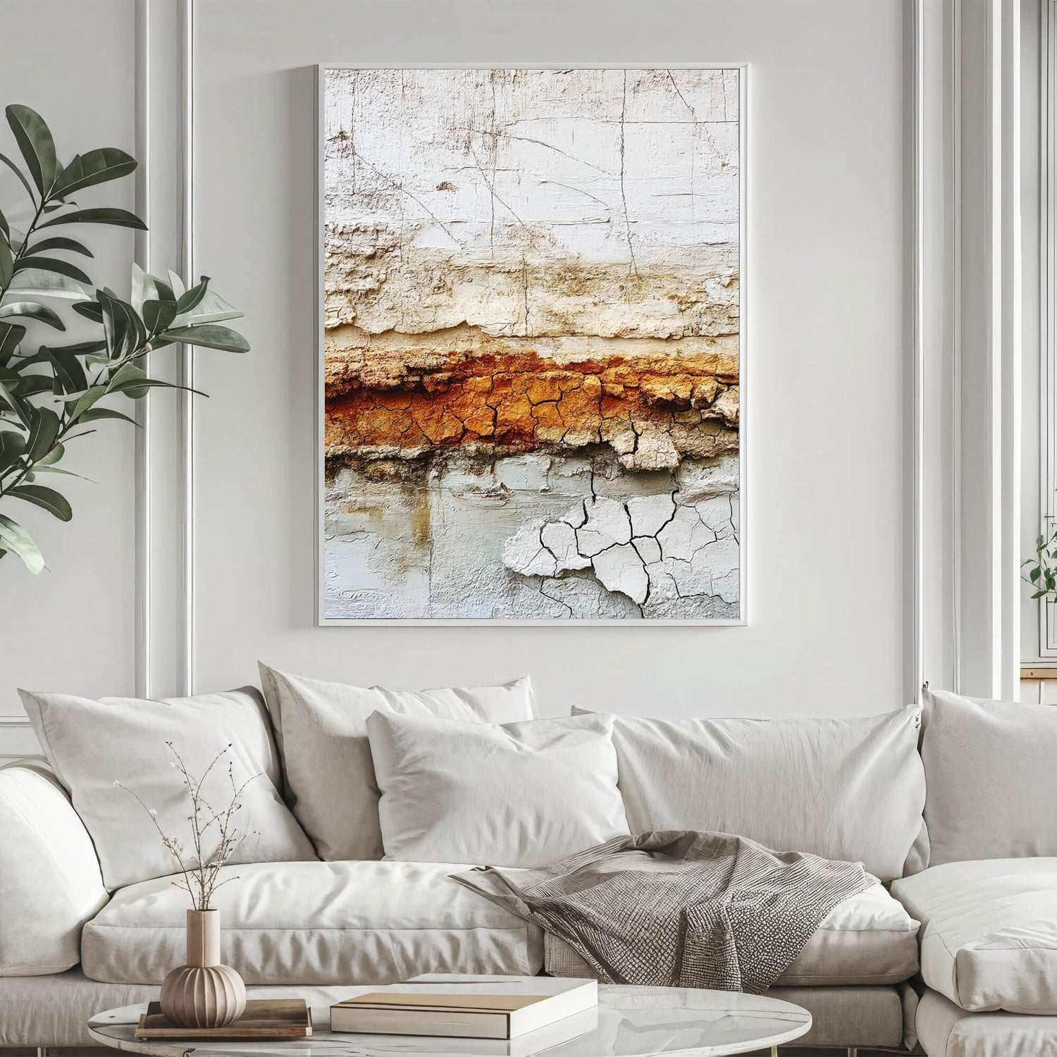 Wabi-Sabi Art | Weathered Block Collage Weathered Textured Wall Art