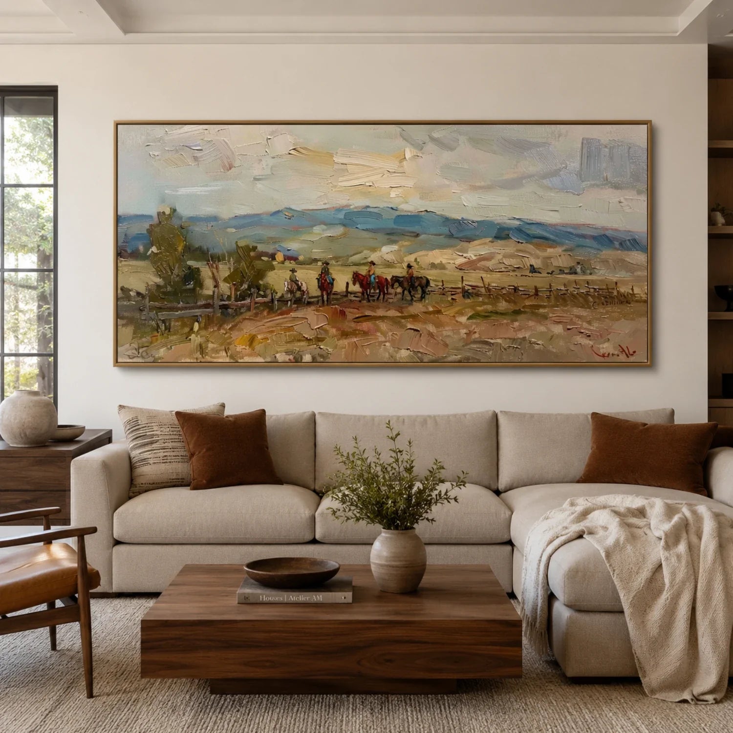 Vintage Americana Art | The Long Return Home Rustic Living Room Wall Art