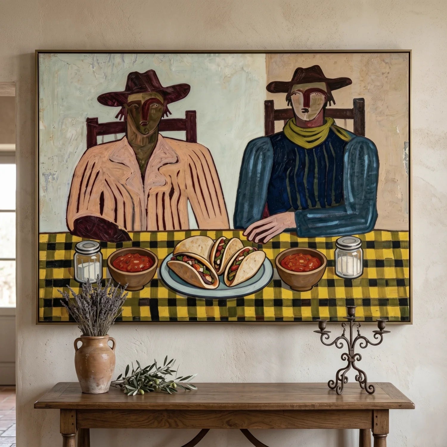 Vintage Americana Art | Taco Supper Southwest Home Decor Canvas