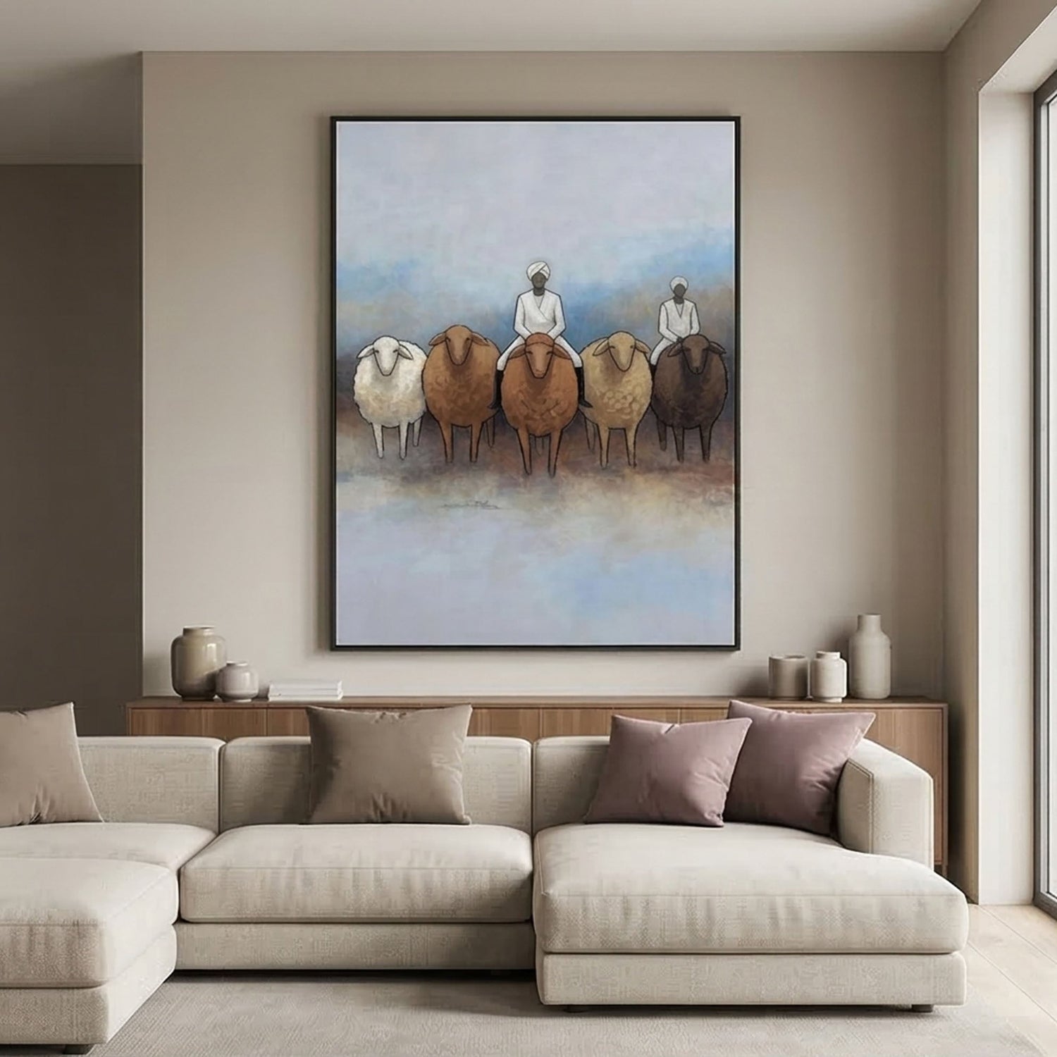 Vintage Americana Art | Pastoral Silence Southwest Home Decor Canvas