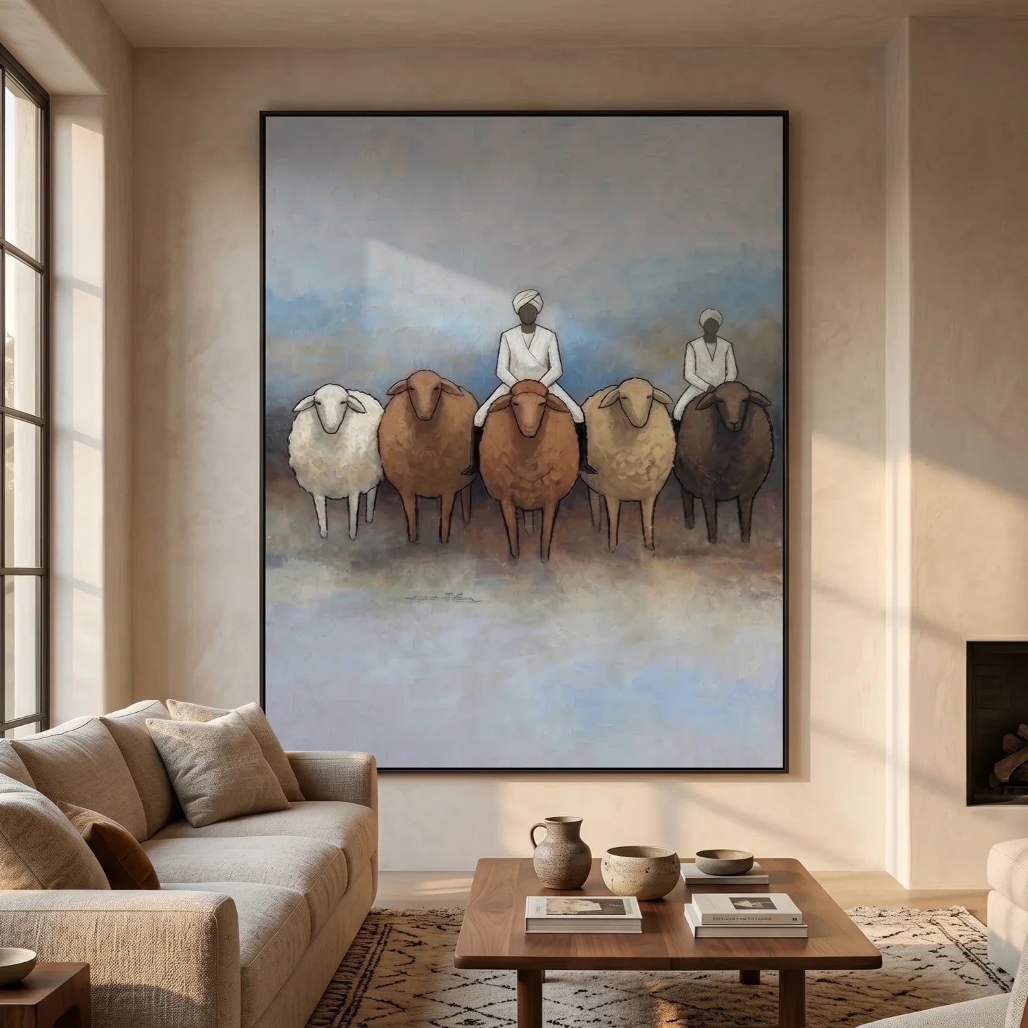 Vintage Americana Art | Pastoral Silence Southwest Home Decor Canvas