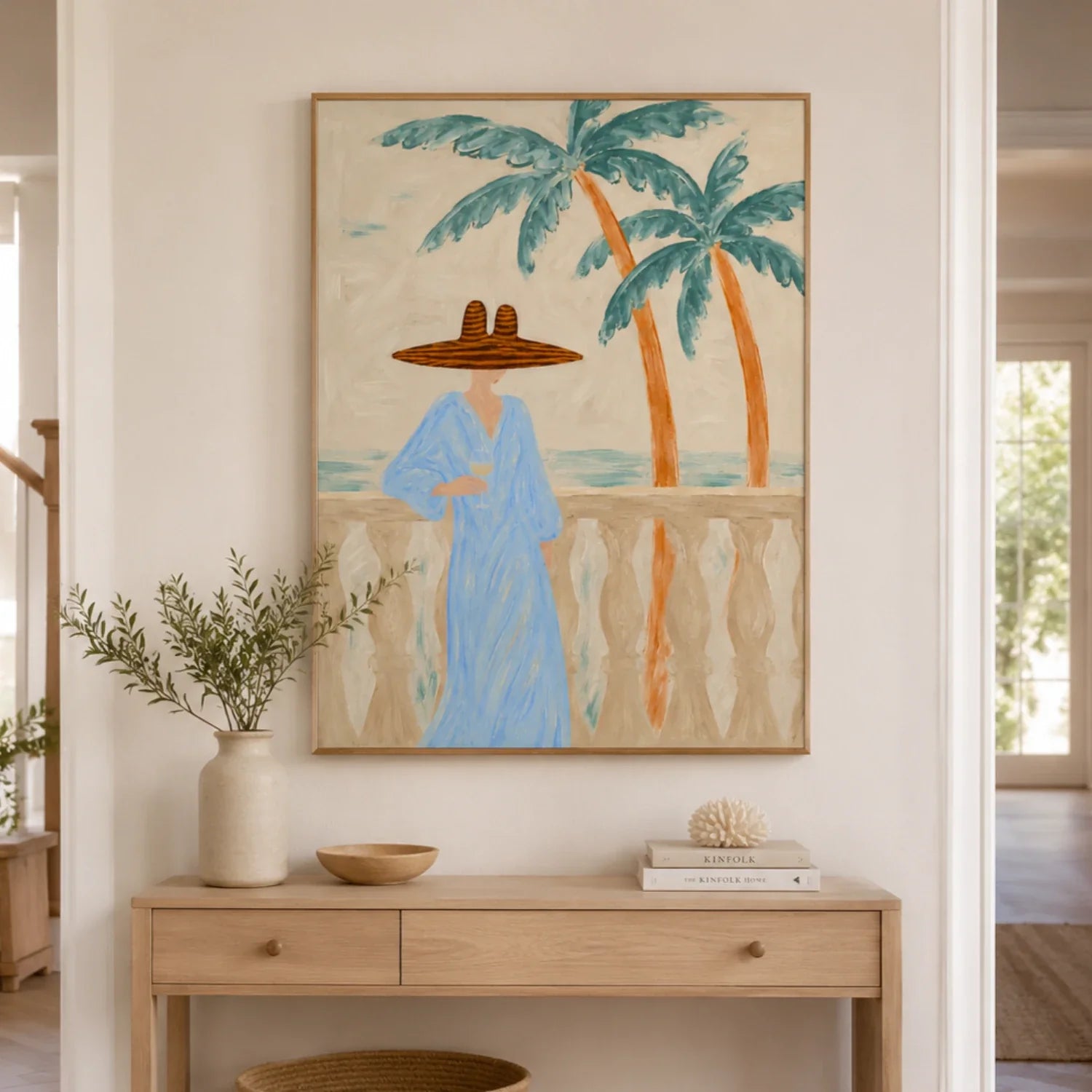 Vintage Americana Art | Palm Terrace Sip Western Lifestyle Wall Decor