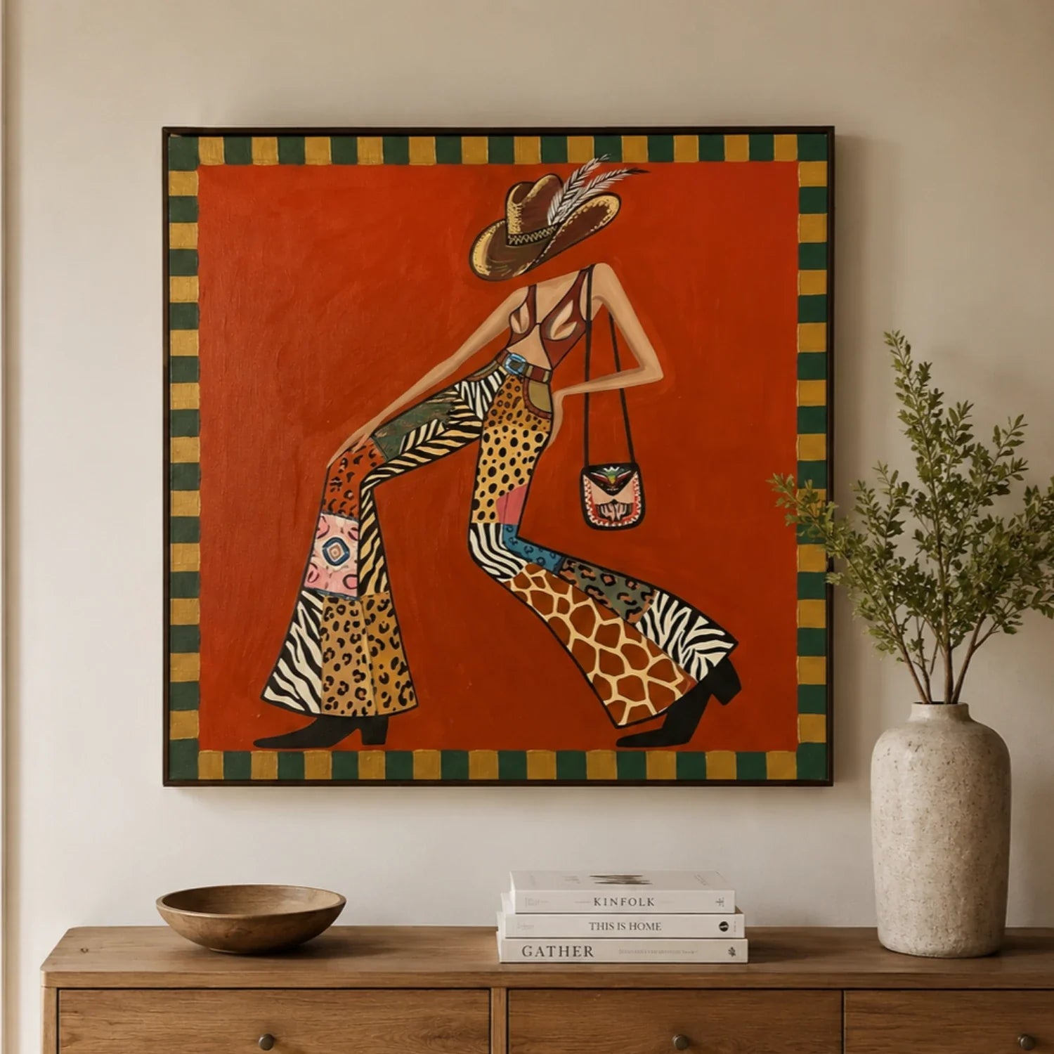 POP Art | Patchwork Cowgirl Western Cowgirl Wall Art