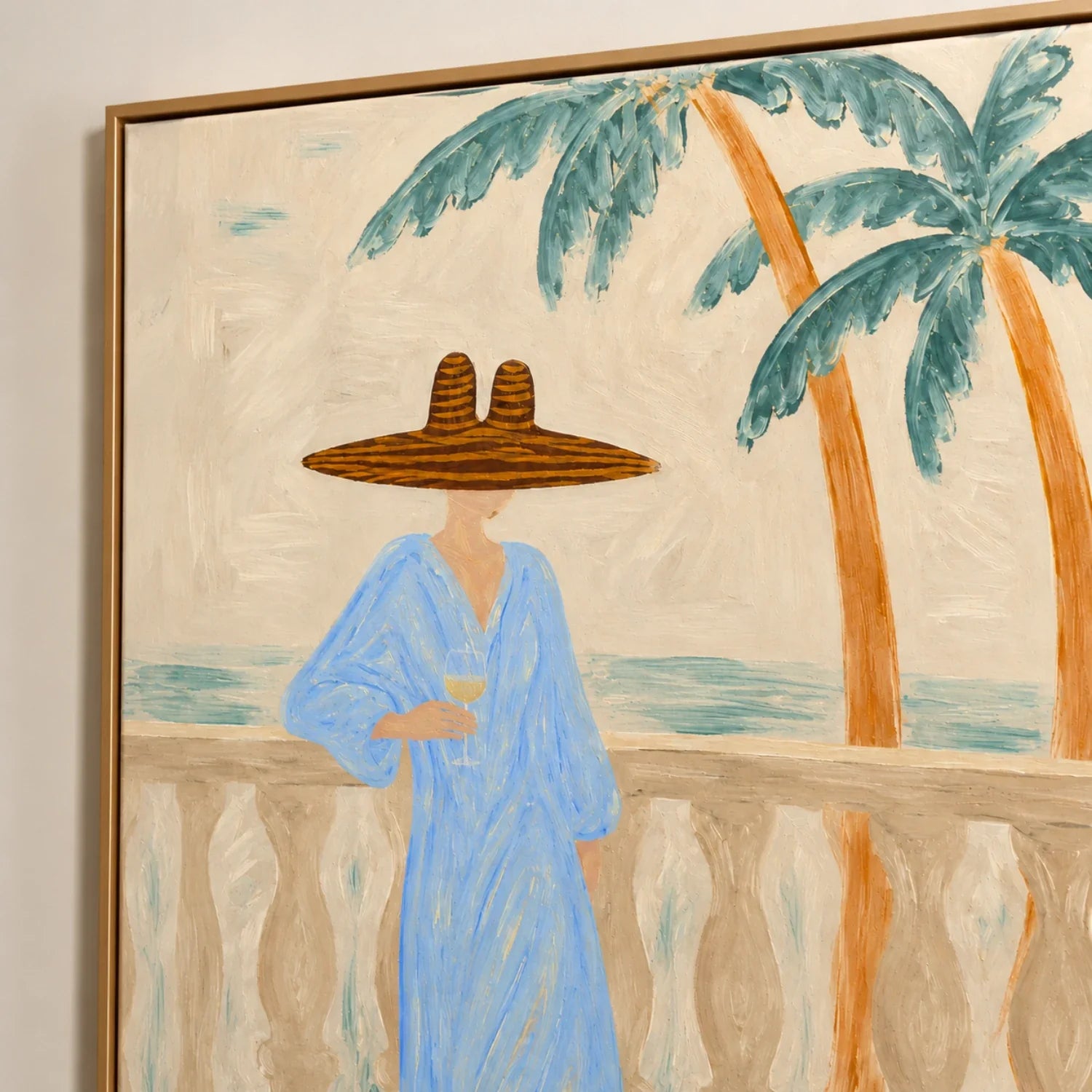 Vintage Americana Art | Palm Terrace Sip Western Lifestyle Wall Decor