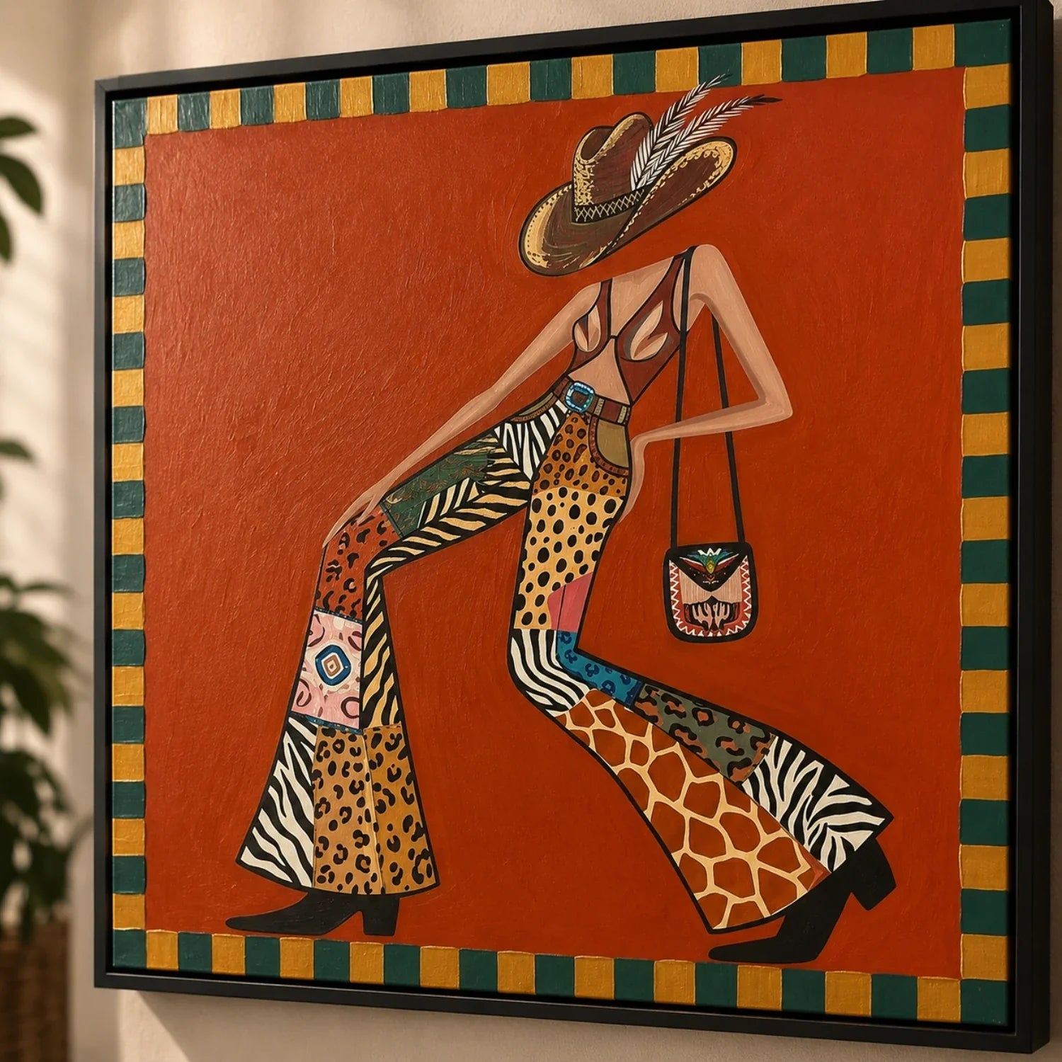 POP Art | Patchwork Cowgirl Western Cowgirl Wall Art