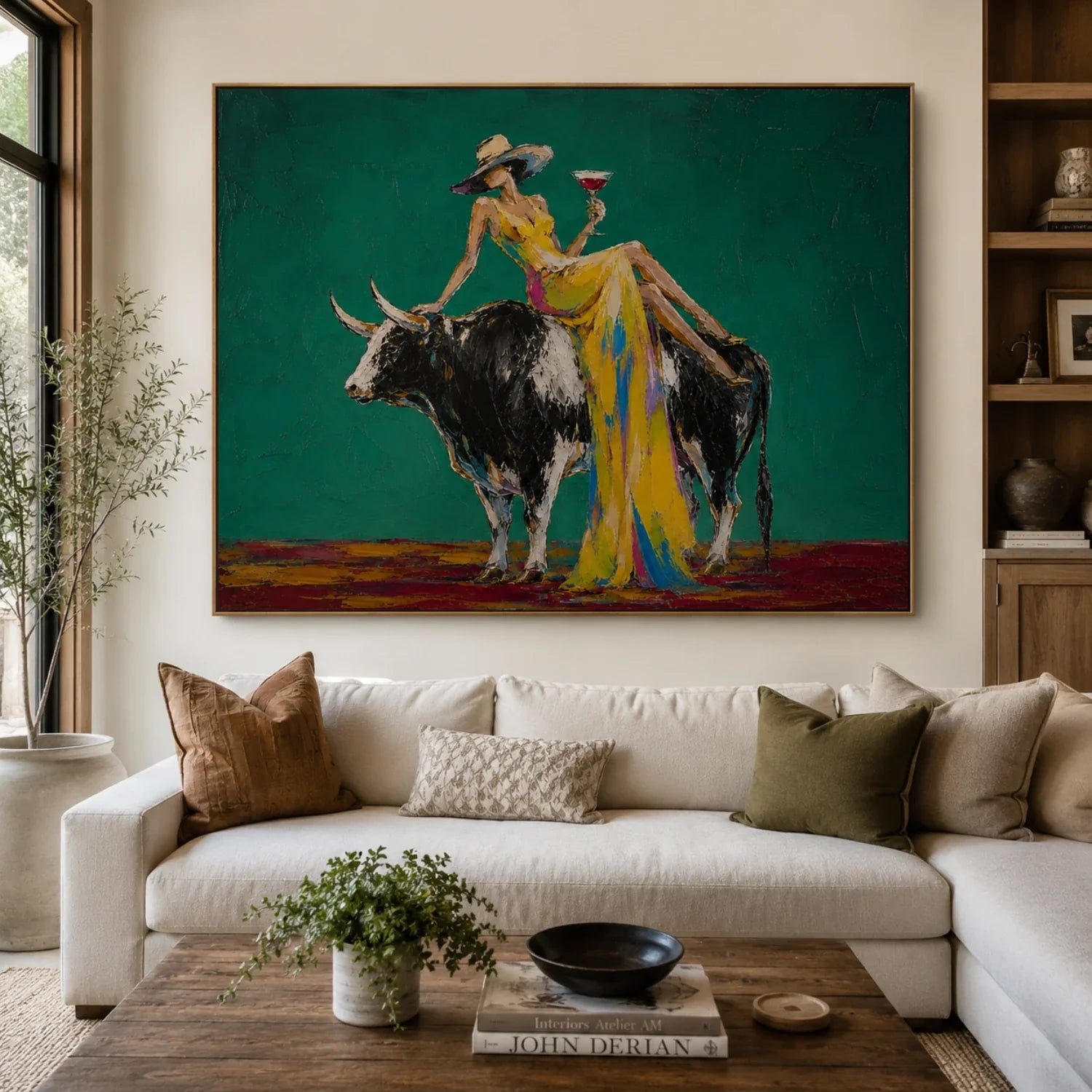 POP Art | Velvet Reign on the Emerald Plain Colorful Living Room Wall Decor