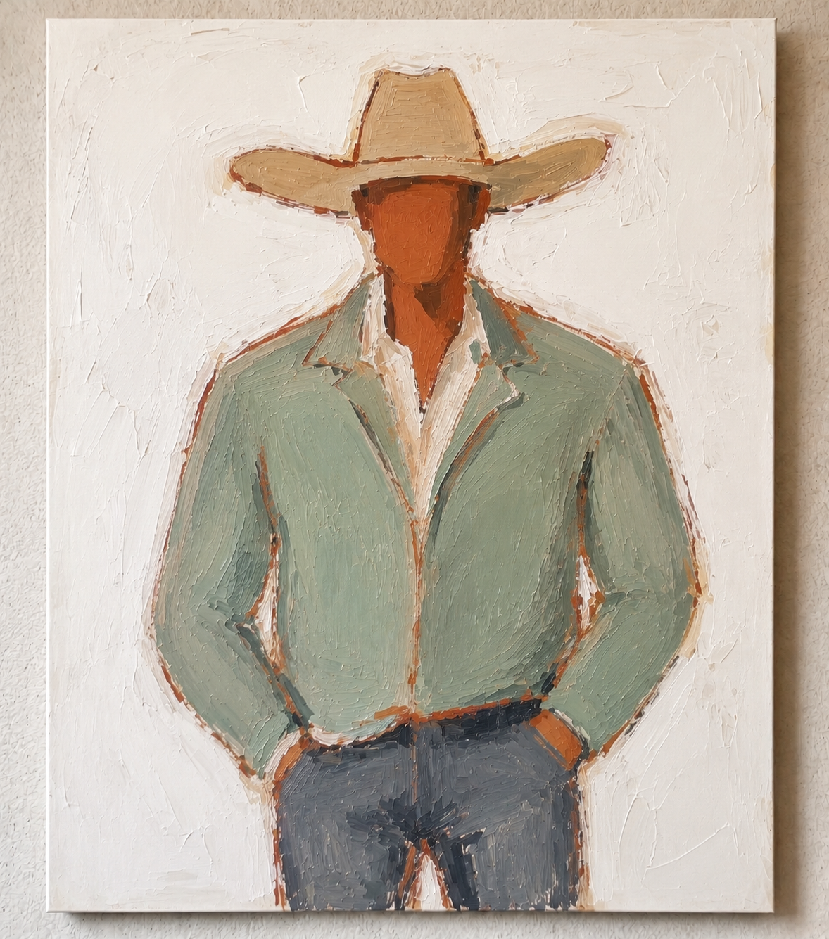 Vintage Americana Art | Cowboy Calm Western Canvas Wall Decor