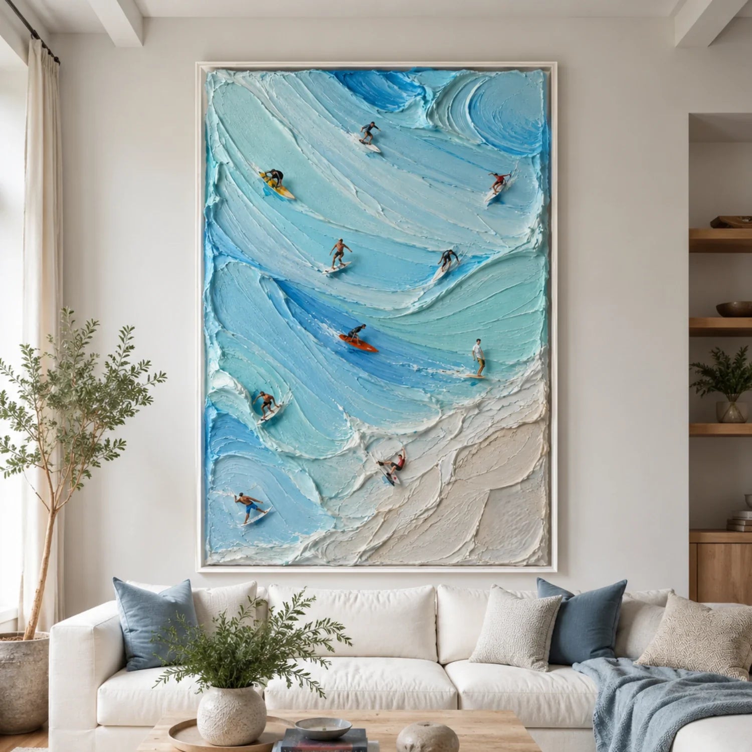 3D textured Art | Atlas of the Tide Coastal Textured Wall Art