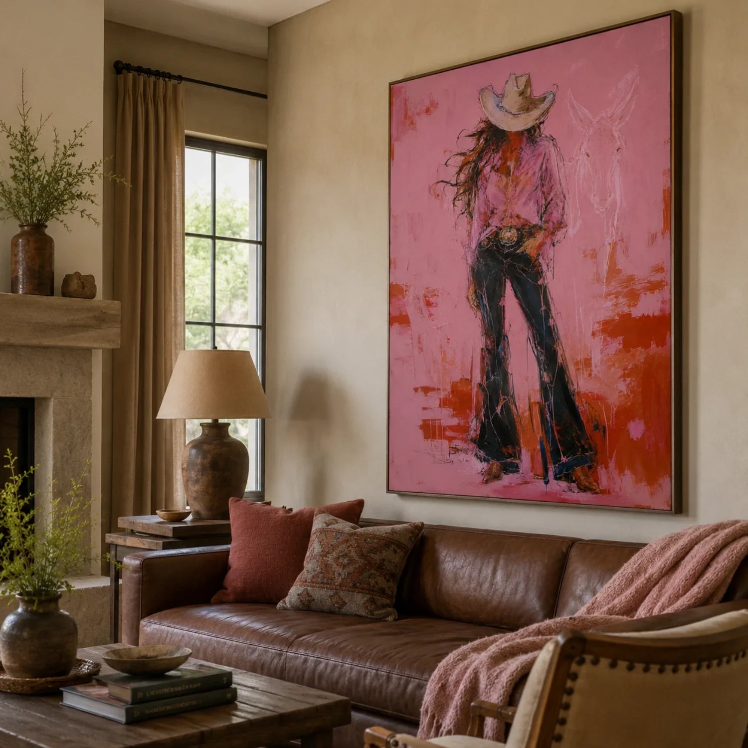 POP Art | Rosé Frontier Reverie Western Canvas Wall Decor