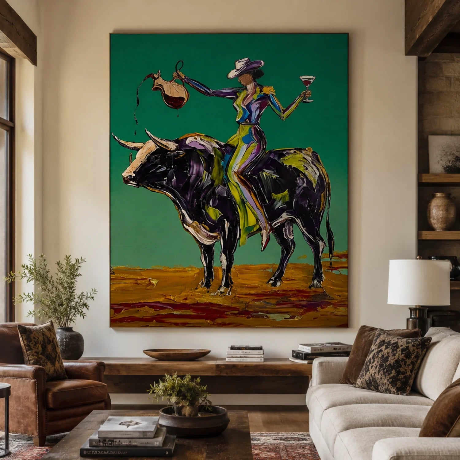POP Art | Wine Bull Cavalier Western Lifestyle Wall Decor