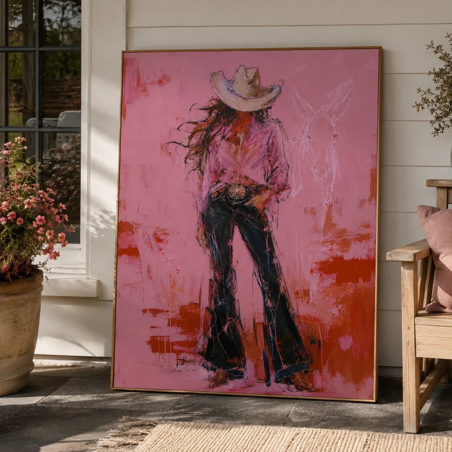 POP Art | Rosé Frontier Reverie Western Canvas Wall Decor