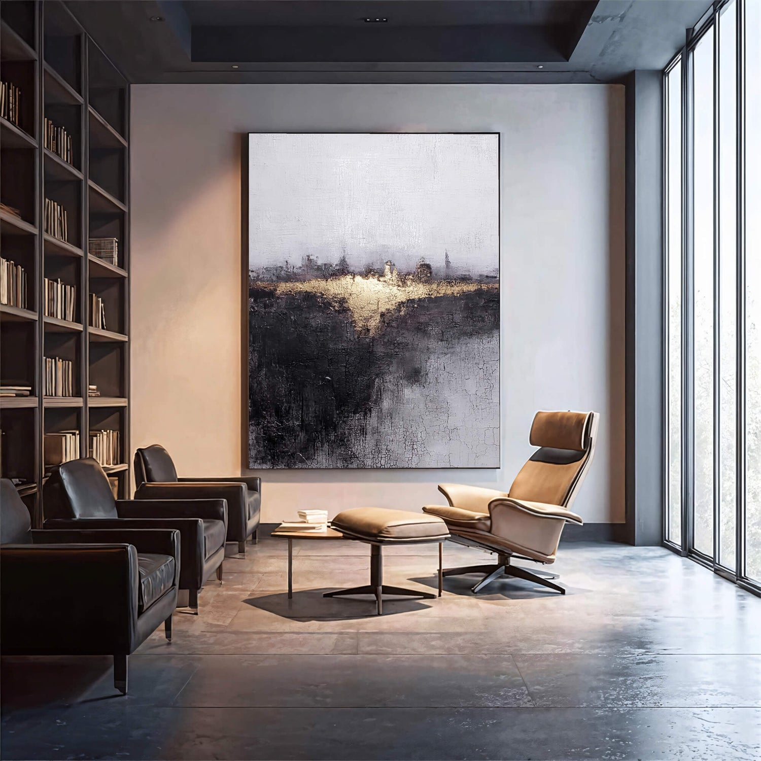 Contemporary Luxe Art | Gilded Skyline Glow Gold Accent Luxury Wall Art