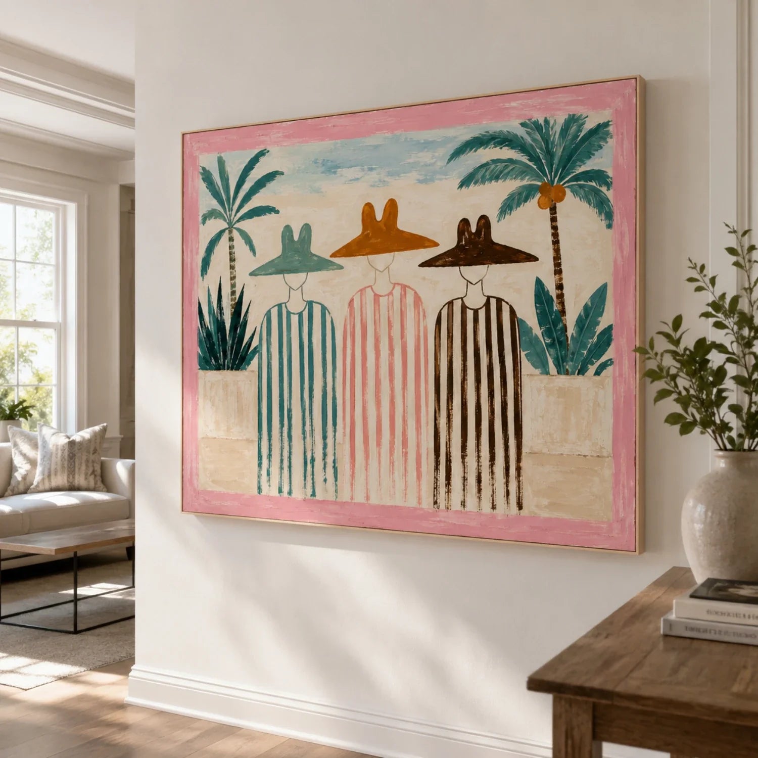 Vintage Americana Art | Beneath the Palms Cowboy Western Wall Art