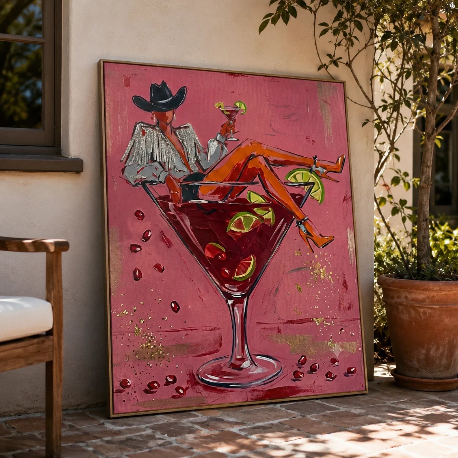 POP Art | Last Sip of the Frontier Western Canvas Wall Decor