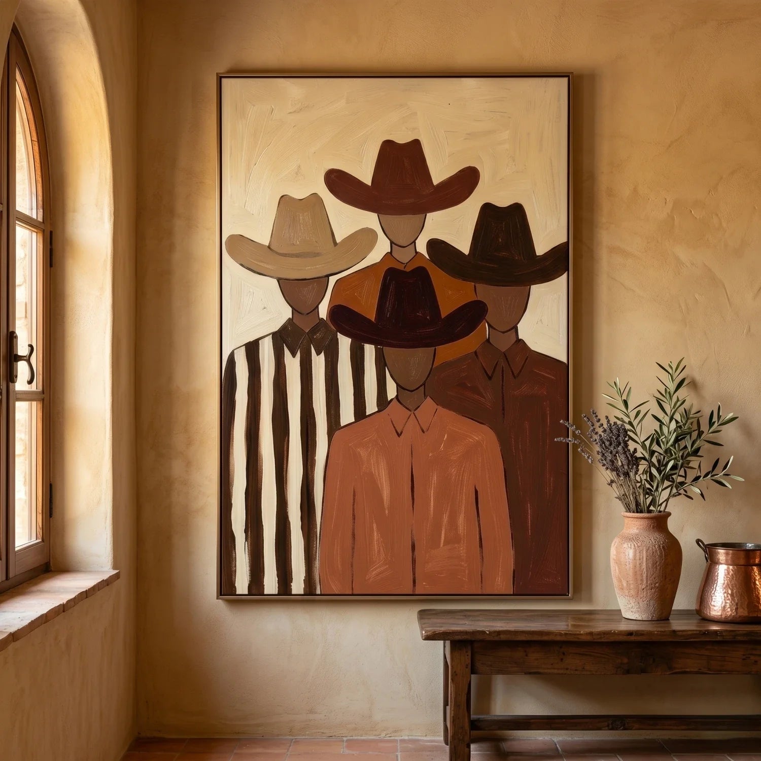 Vintage Americana Art | Quiet Brotherhood Southwest Home Decor Canvas