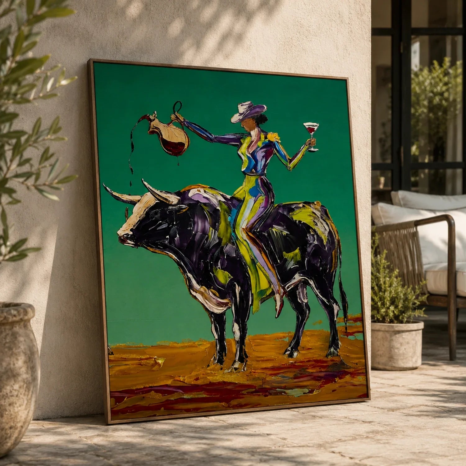 POP Art | Wine Bull Cavalier Western Lifestyle Wall Decor