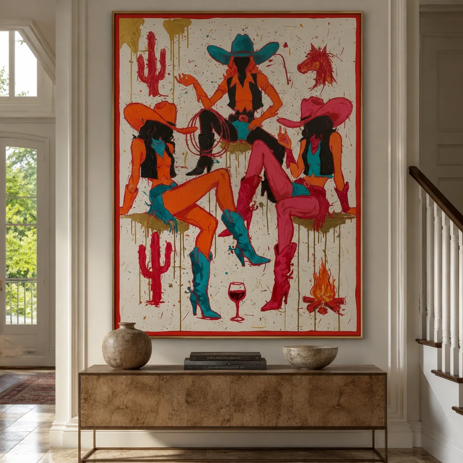 POP Art | Cowgirl Night Western Cowgirl Wall Art