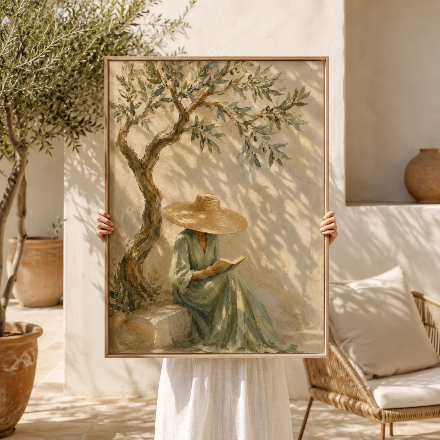 Vintage Americana Art | Beach Surfer Lady Western Canvas Wall Decor