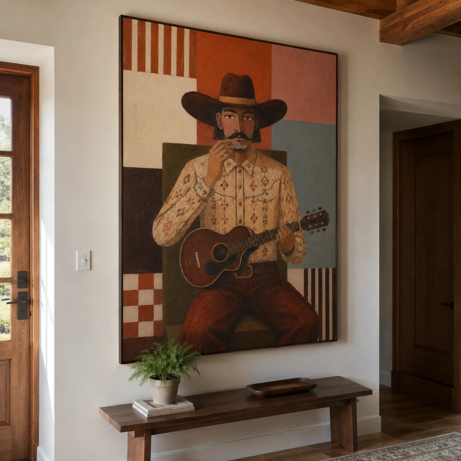 Vintage Americana Art | Interval of Dust and Song Cowboy Western Wall Art