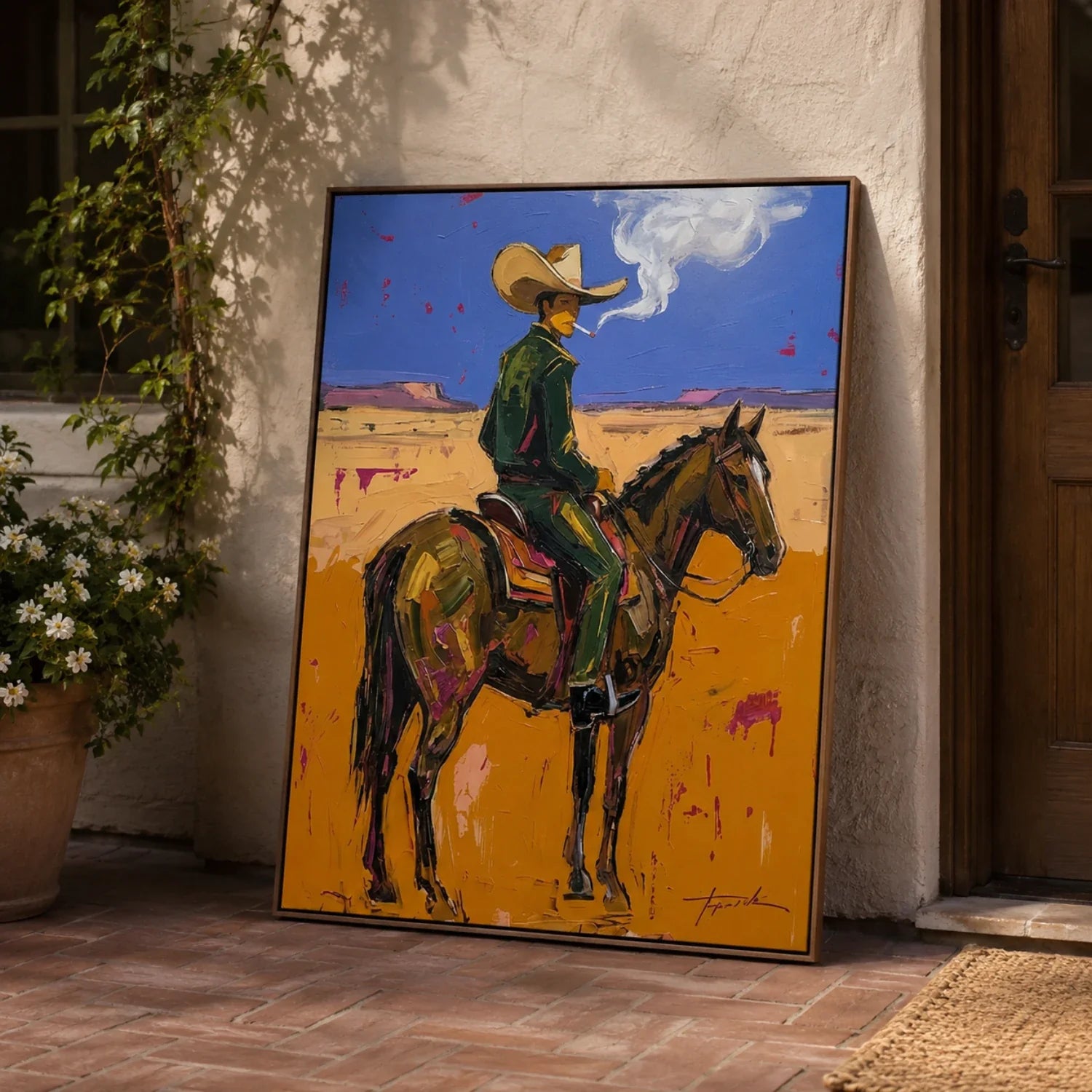 POP Art | Ashes Beneath a Cobalt Sky Western Statement Wall Art