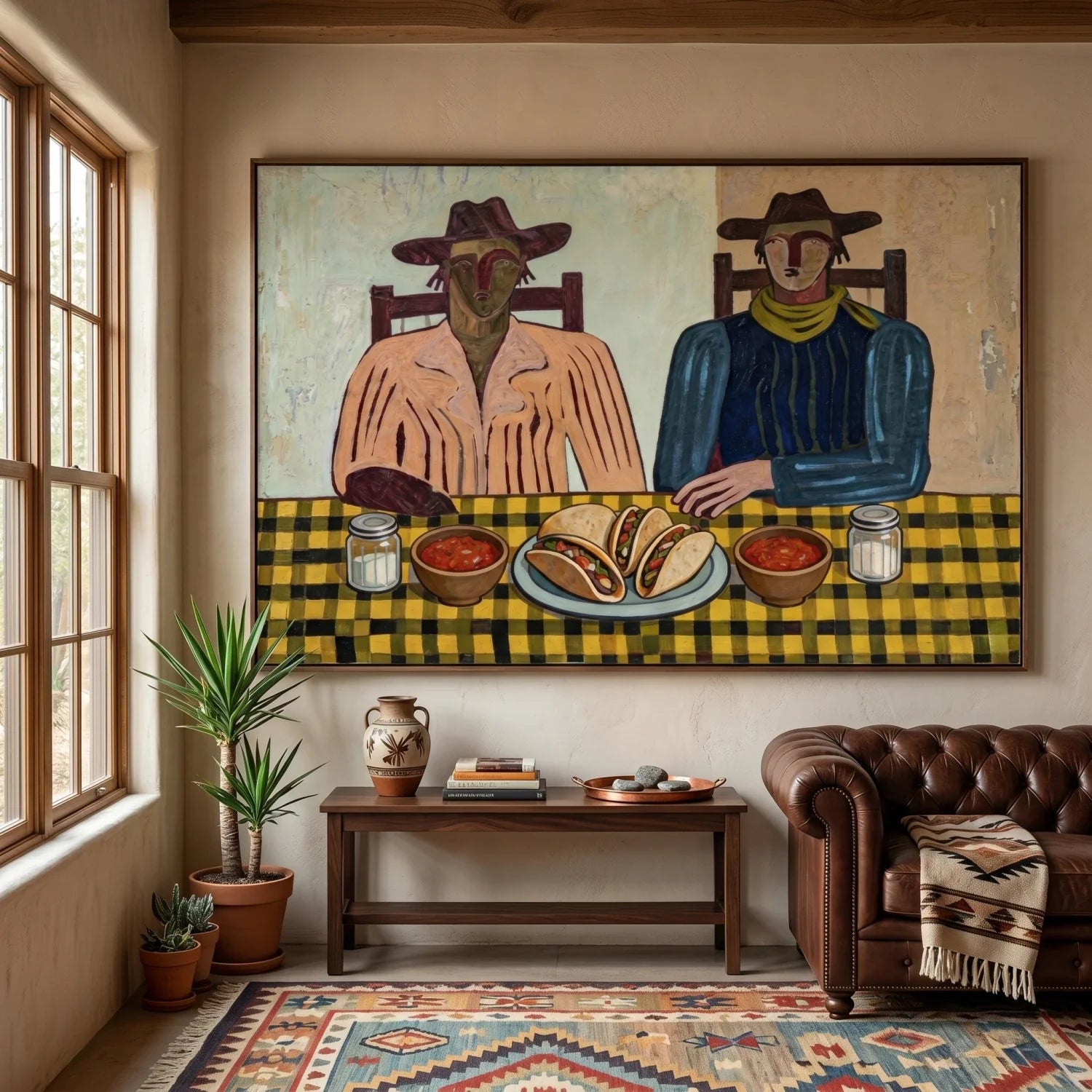 Vintage Americana Art | Taco Supper Southwest Home Decor Canvas