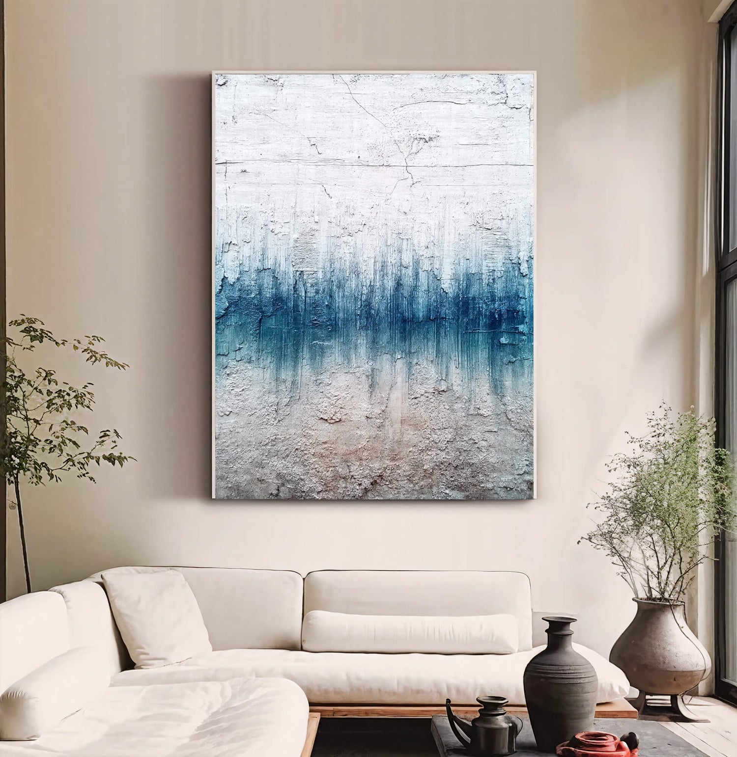 Abstract Art | Ashen City Horizon Contemporary Wall Decor