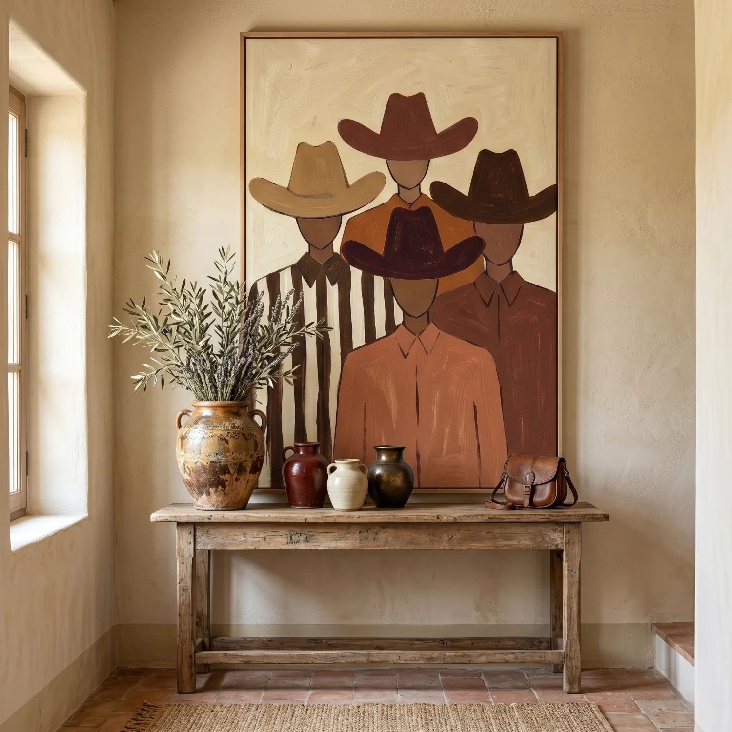 Vintage Americana Art | Quiet Brotherhood Southwest Home Decor Canvas
