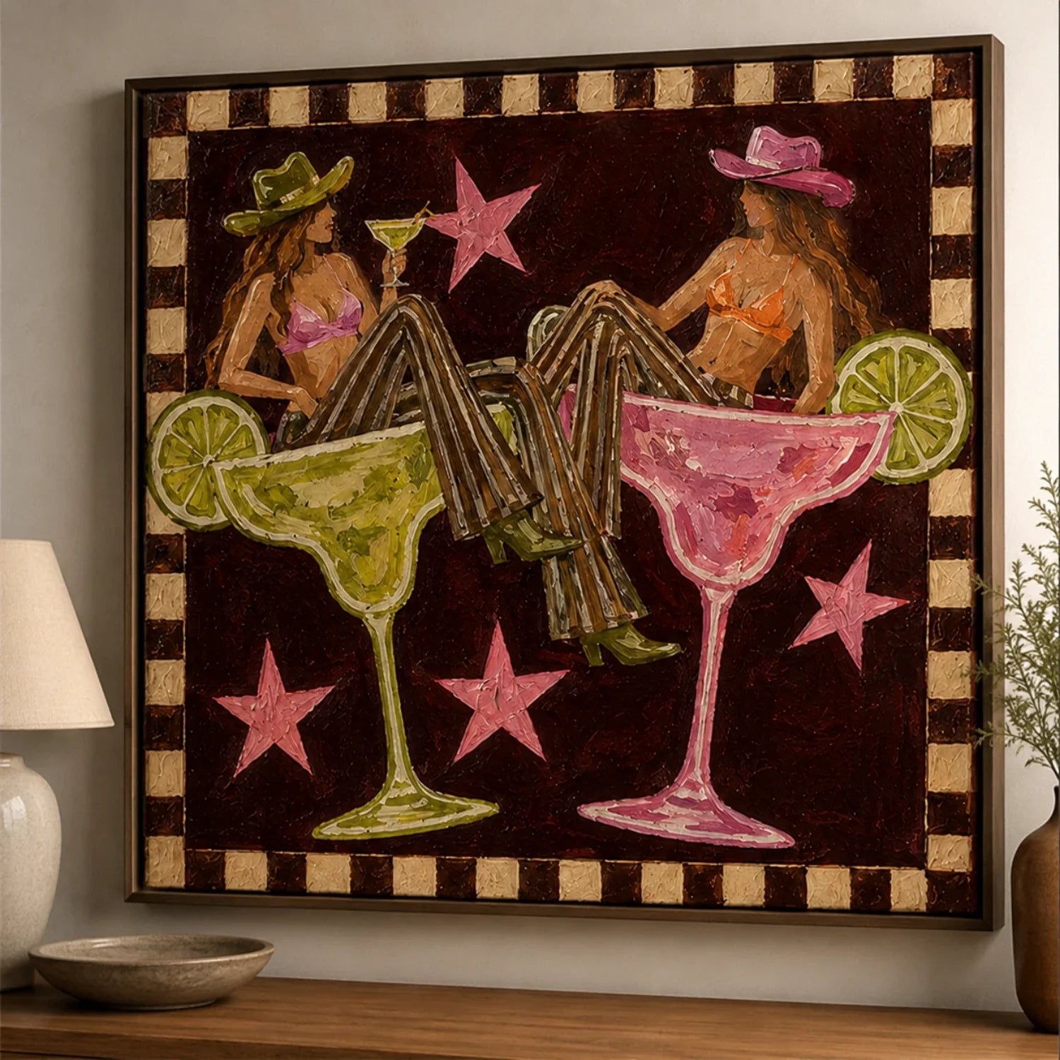 POP Art | Margarita Cowgirl Duo Western Cowgirl Wall Art