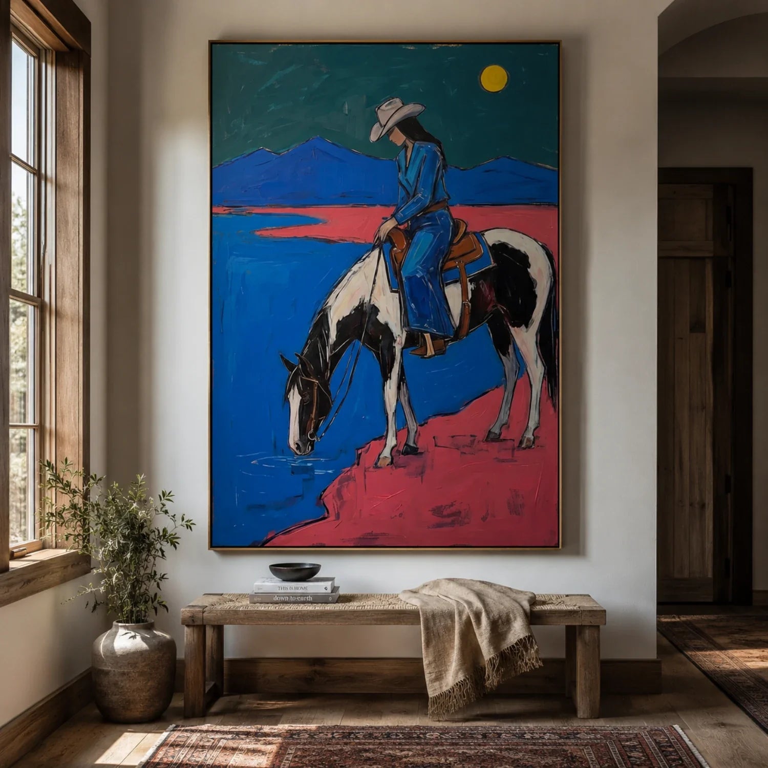 POP Art | Moonlit Waters Rider Western Canvas Wall Decor