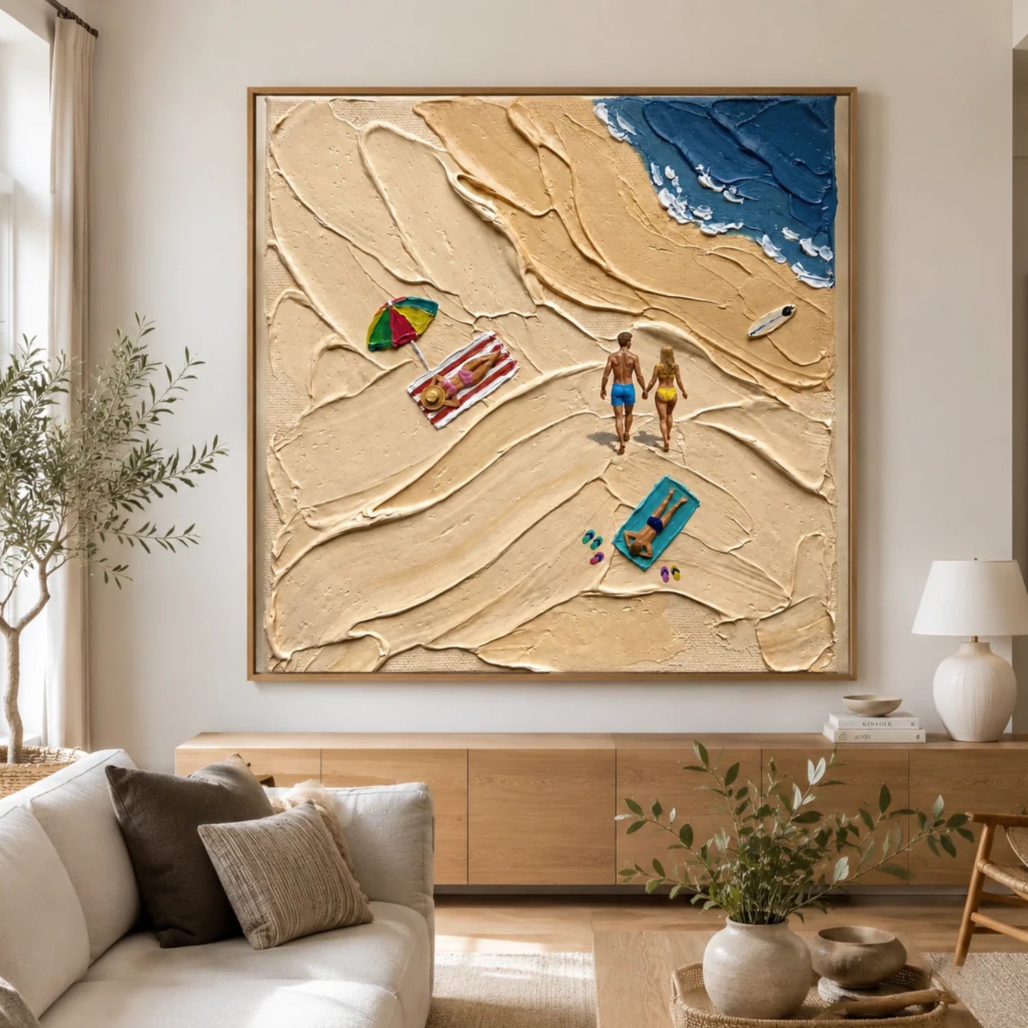 3D textured Art | Where Sand Remembers Modern Textured Wall Art