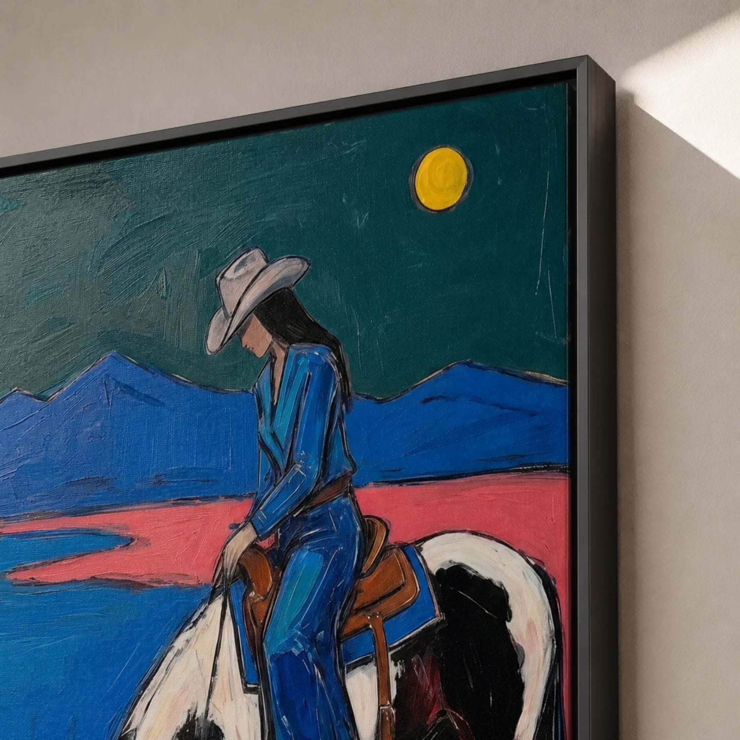 POP Art | Moonlit Waters Rider Western Canvas Wall Decor