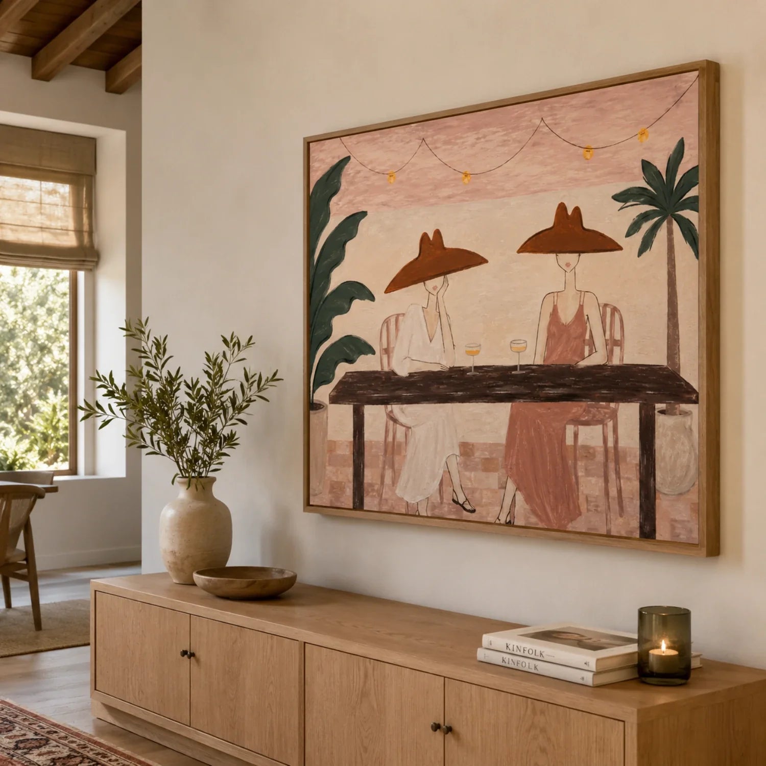 Vintage Americana Art | Patio Sunset Sip Western Lifestyle Wall Decor