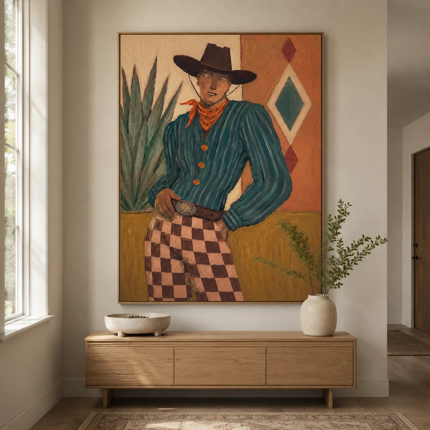Vintage Americana Art | The Geometry of Dust Western Canvas Wall Decor
