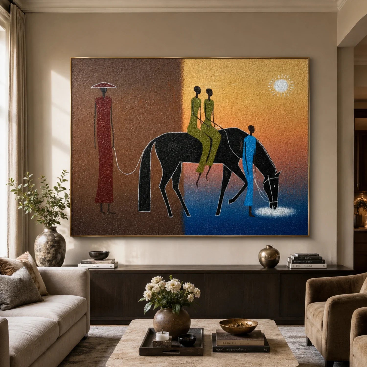 Vintage Americana Art | Journey Together Western Canvas Wall Decor
