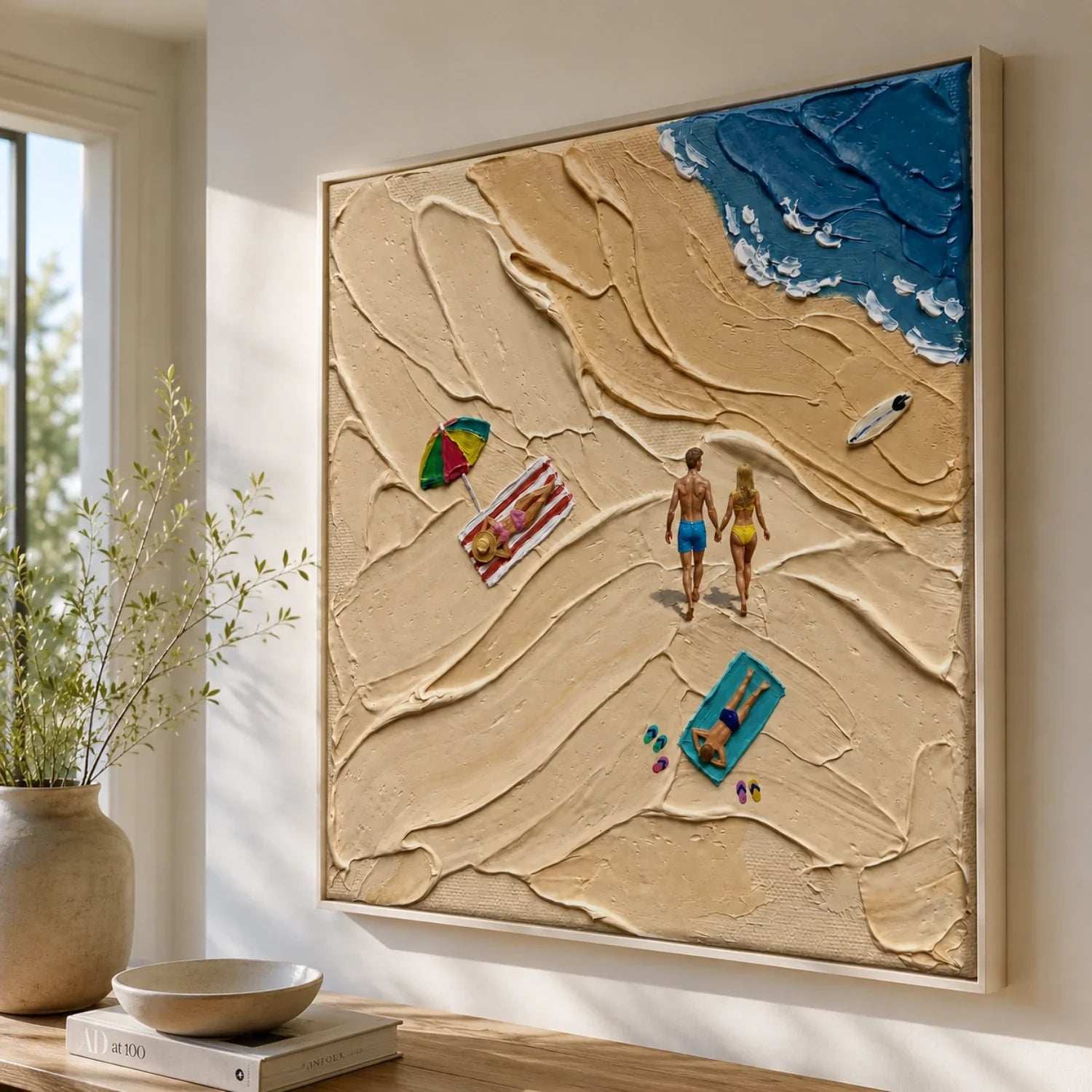 3D textured Art | Where Sand Remembers Modern Textured Wall Art