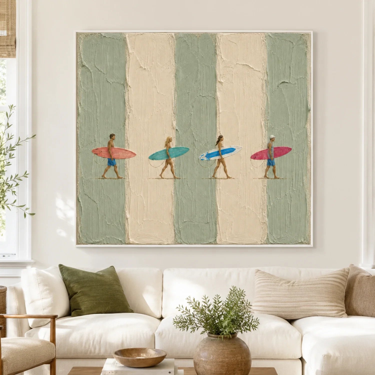 3D textured Art | Stride of Summer Dimensional Living Room Wall Art