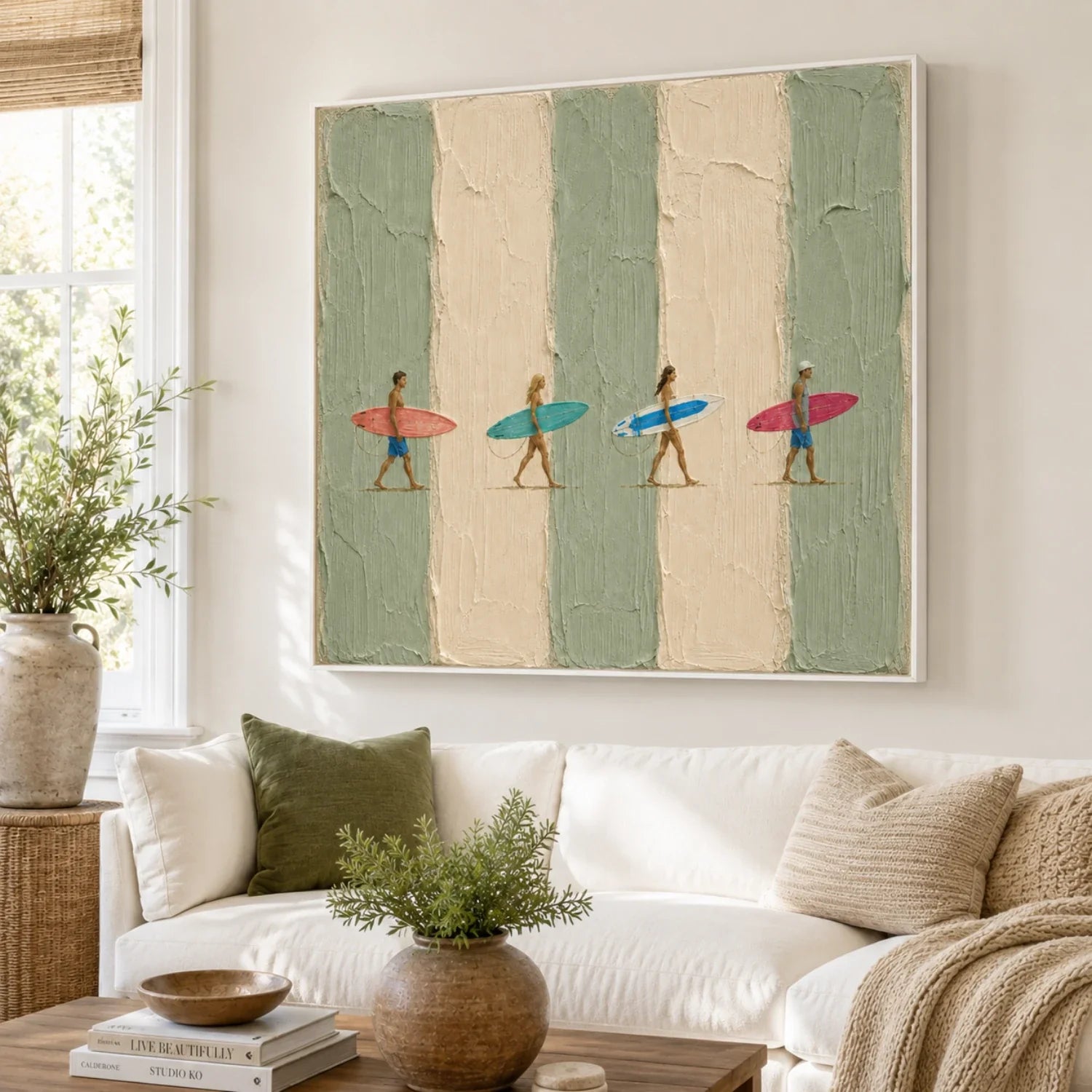 3D textured Art | Stride of Summer Dimensional Living Room Wall Art