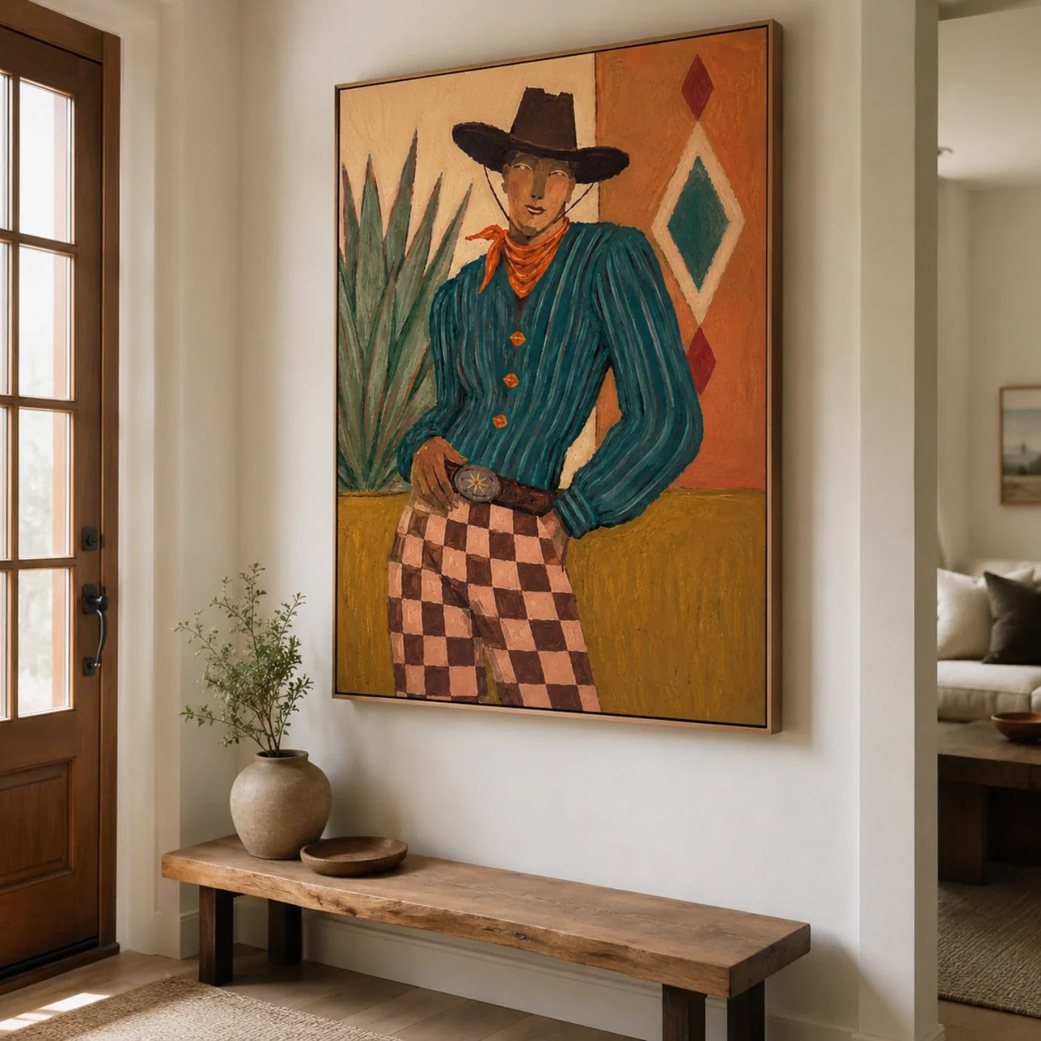 Vintage Americana Art | The Geometry of Dust Western Canvas Wall Decor