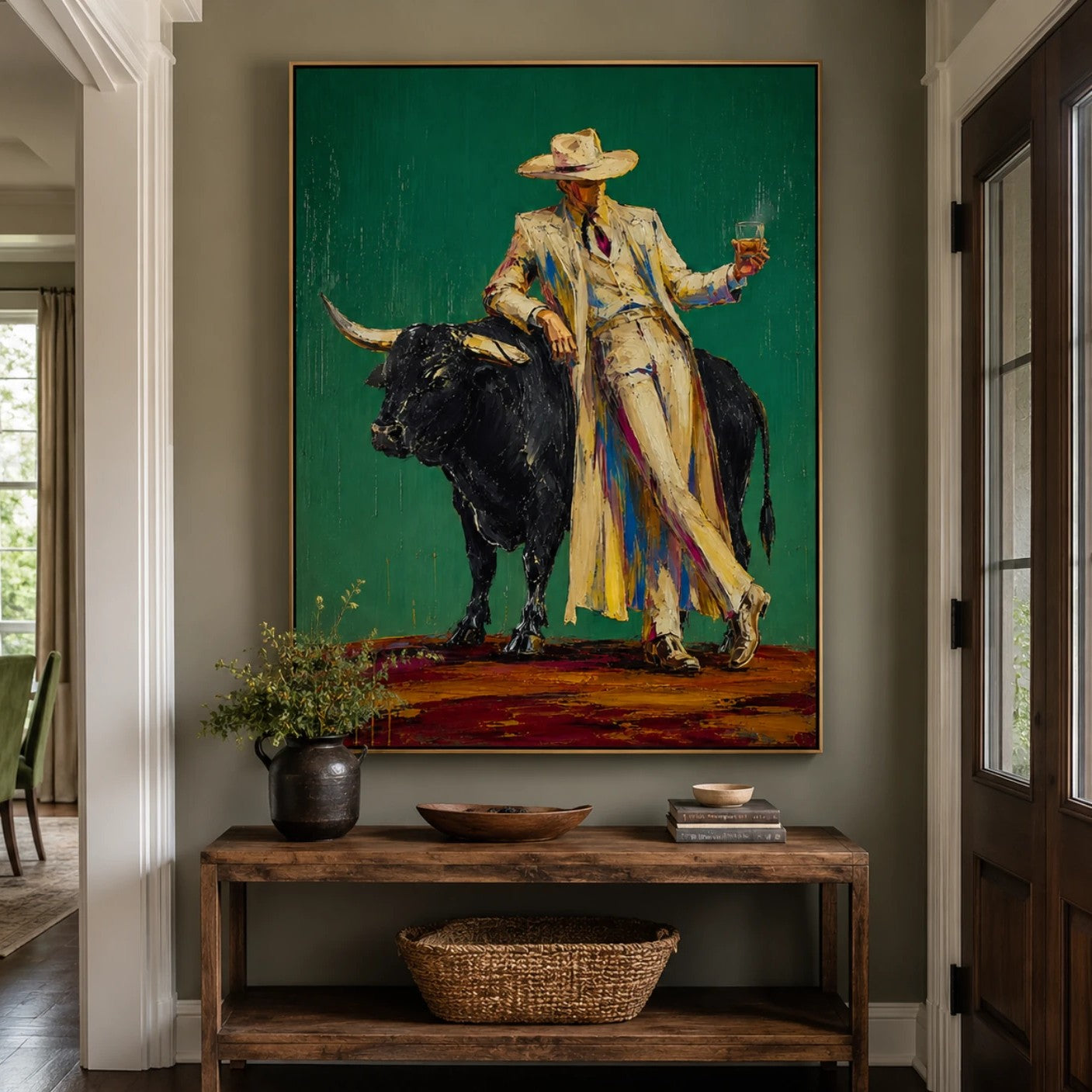 POP Art | Verdant Pact of the Untamed Bold Canvas Wall Art