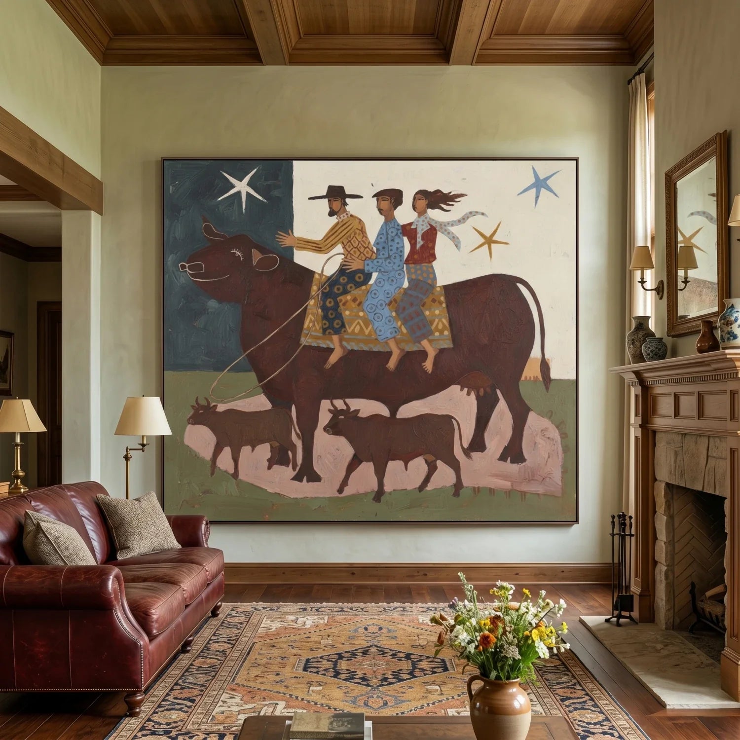 Vintage Americana Art | Cattle Journey Western Gallery Wall Decor