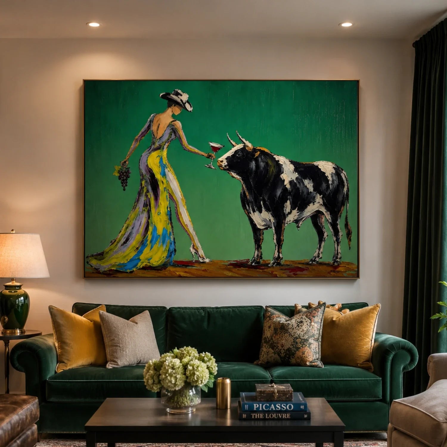 POP Art | Bull & Wine Toast Western Lifestyle Wall Decor