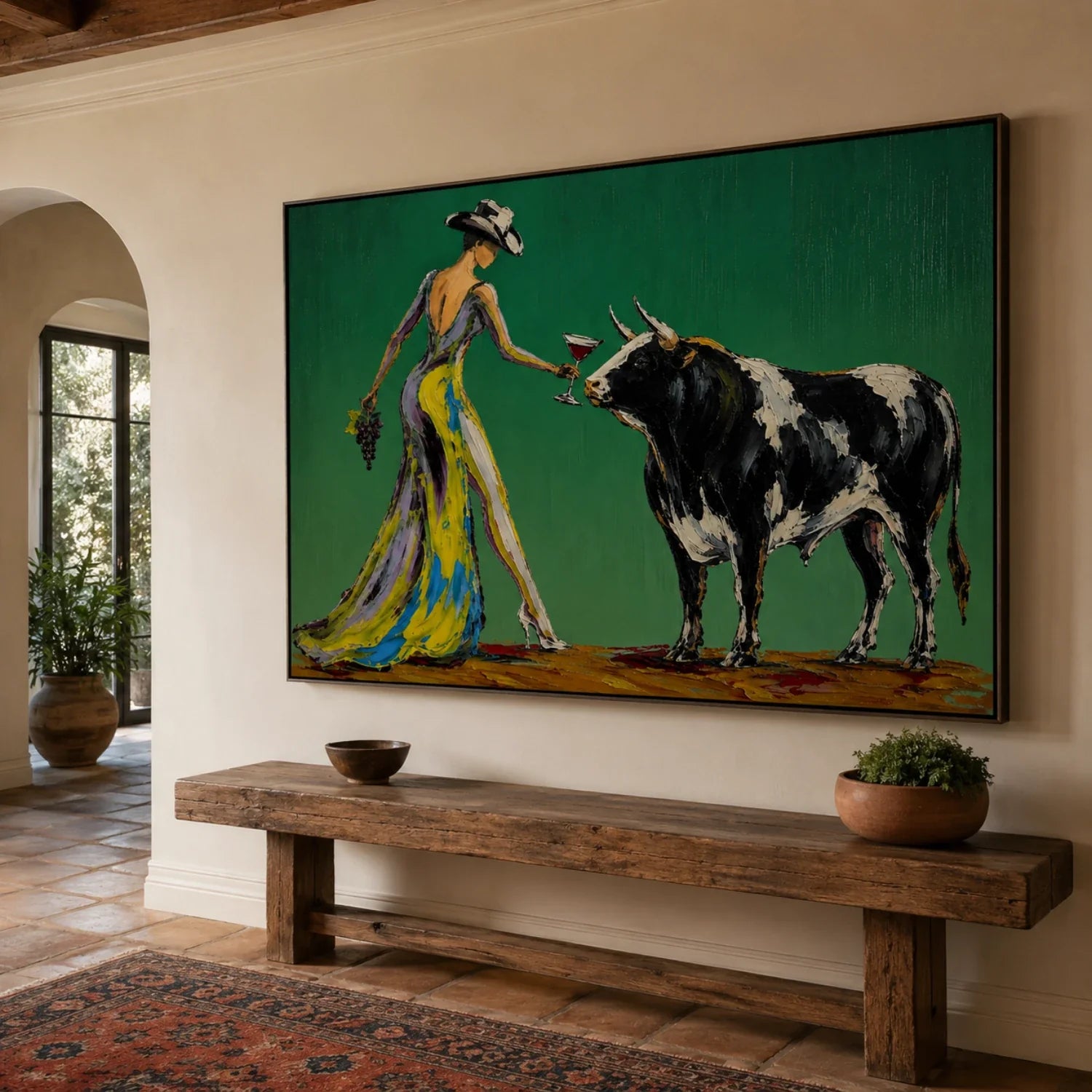 POP Art | Bull & Wine Toast Western Lifestyle Wall Decor