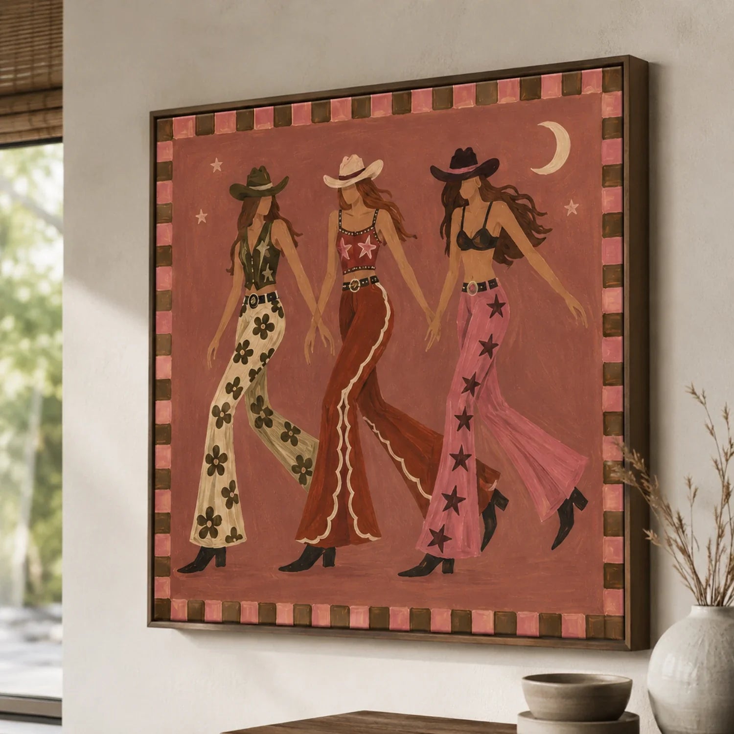 POP Art | Moon Cowgirl Trio Western Cowgirl Wall Art