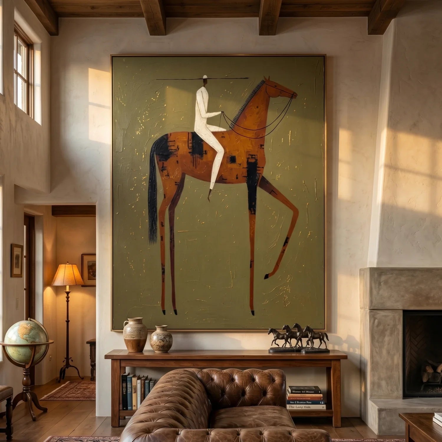 Vintage Americana Art | The Quiet Standard Cowboy Western Wall Art