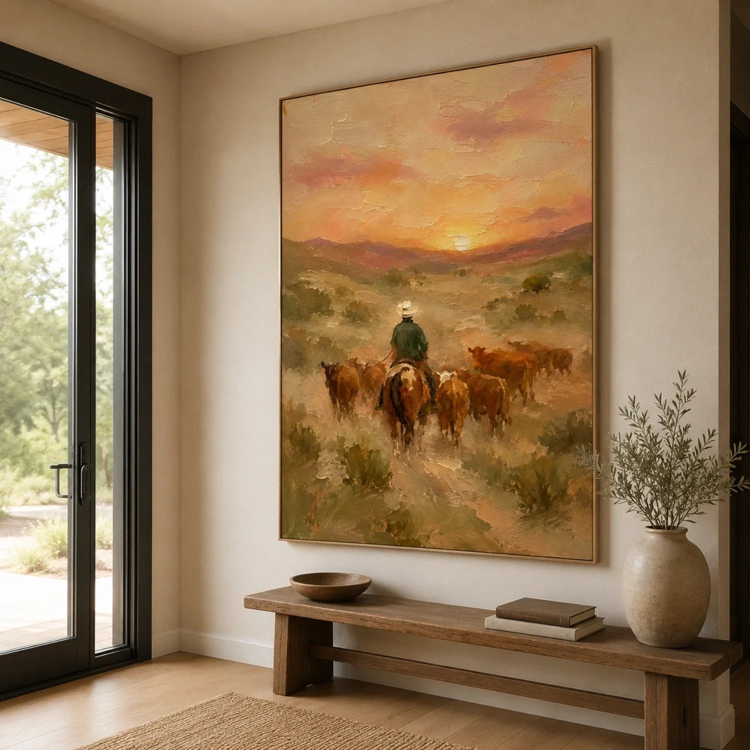 Vintage Americana Art | Where Daylight Becomes Dust Cowboy Western Wall Art