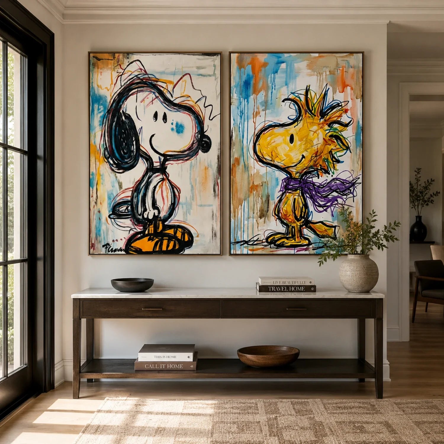 POP Art | Whimsical Duet Colorful Living Room Wall Decor