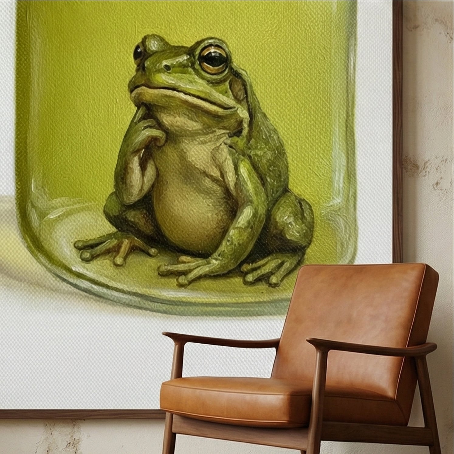 Surreal Art | The Contemplative Frog Whimsical Surreal Wall Art