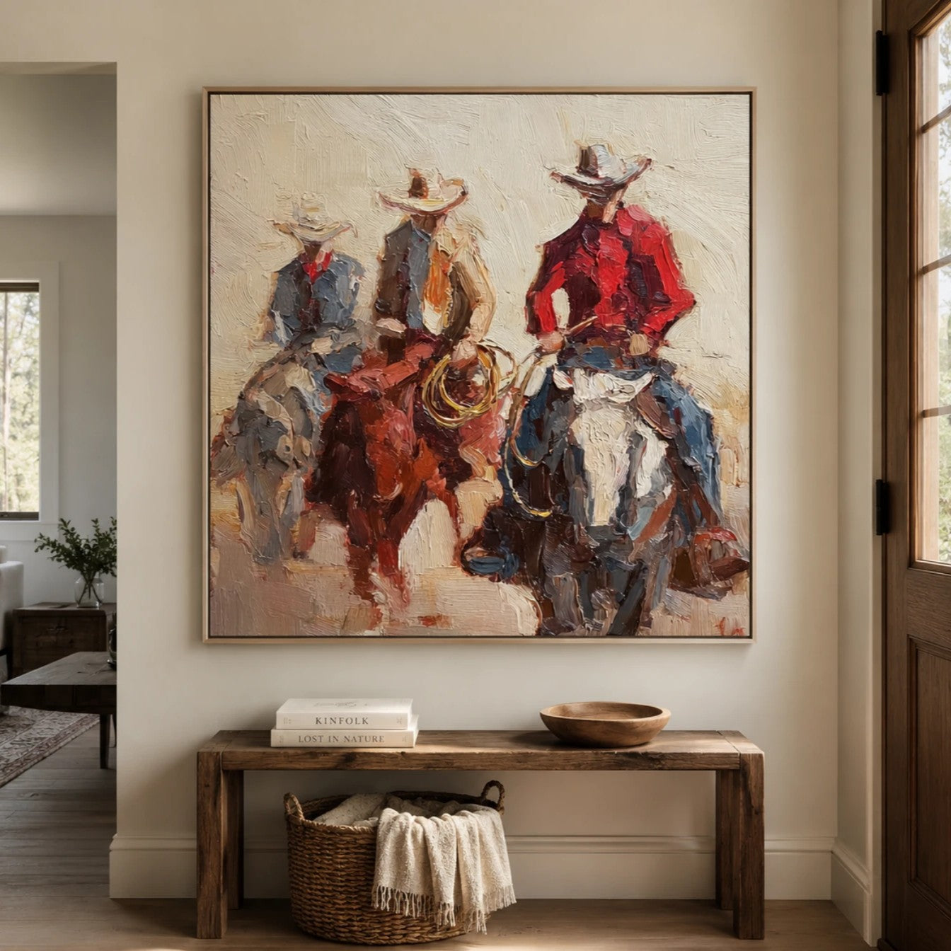 Vintage Americana Art | The Gathering of the Untamed Horizon Cowboy Western Wall Art