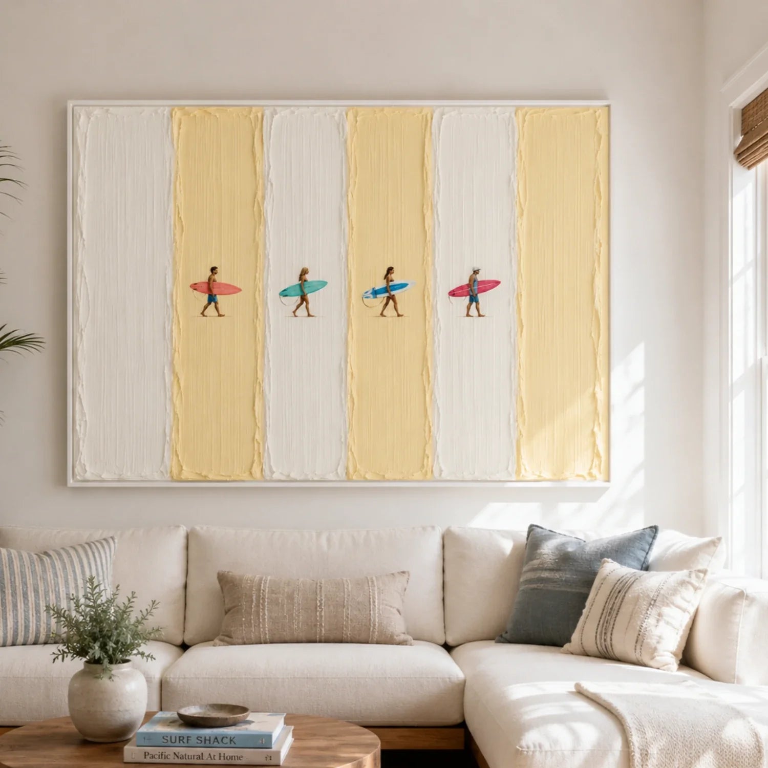 Contemporary Luxe Art | Intervals of Summer Gold Accent Canvas Wall Art